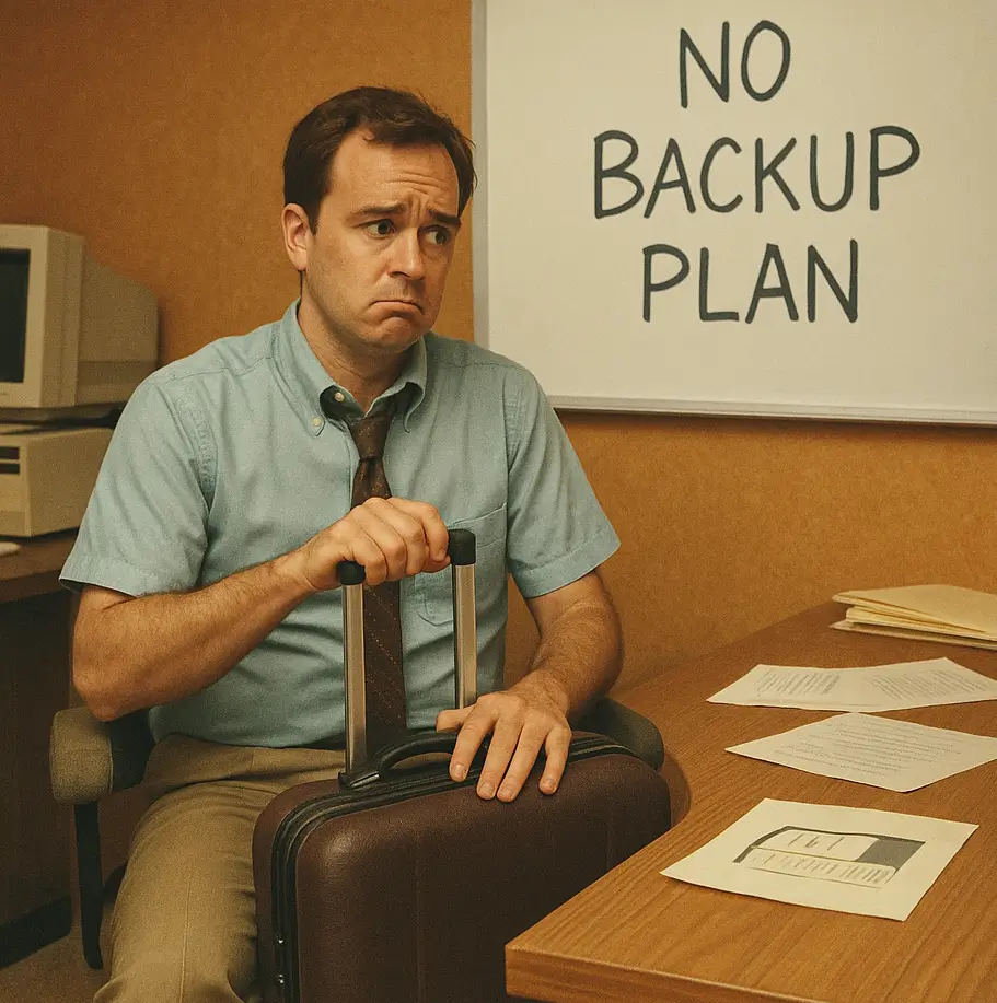 A confused employee who got laid off